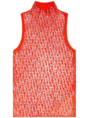 

Monogram-print cotton tank top, Diesel Monogram-print cotton tank top