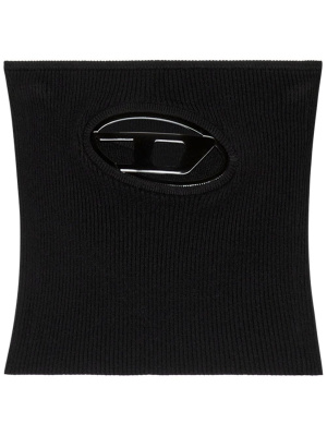 

Logo-plaque ribbed-knit cropped top, Diesel Logo-plaque ribbed-knit cropped top