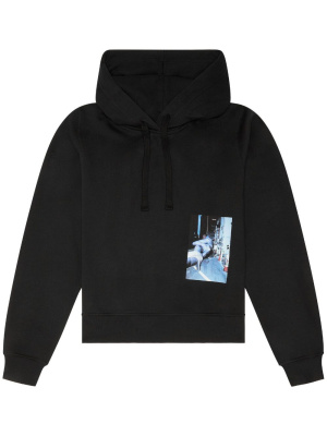 

Photograph-print drawstring hoodie, Diesel Photograph-print drawstring hoodie