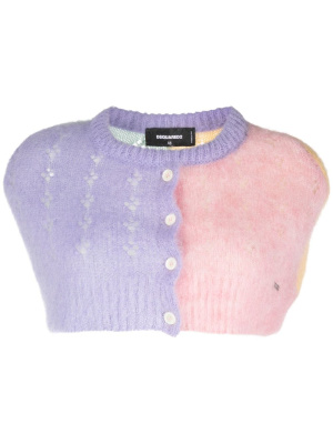 

Pointelle-knit brushed wool top, Dsquared2 Pointelle-knit brushed wool top