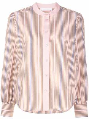 

Collarless striped shirt, See by Chloé Collarless striped shirt