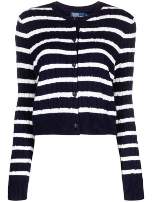 

Stripe-print knit cardigan, Polo Ralph Lauren Stripe-print knit cardigan