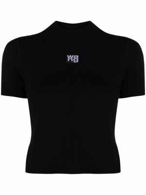 

High neck logo top, Alexander Wang High neck logo top