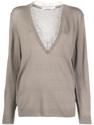 

Jayden lace-trim jumper, IRO Jayden lace-trim jumper