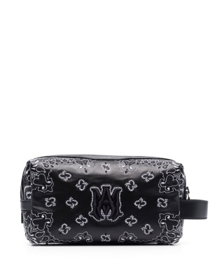 

Paisley embroidered wash bag, AMIRI Paisley embroidered wash bag