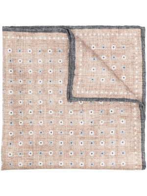 

Spot-print pocket square, Brunello Cucinelli Spot-print pocket square