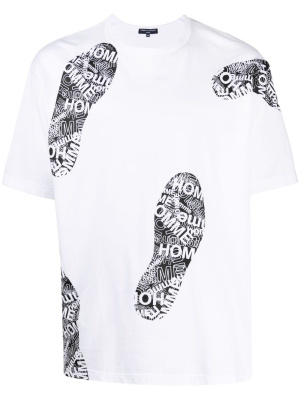 

Shoe-print cotton T-shirt, Comme Des Garçons Homme Shoe-print cotton T-shirt