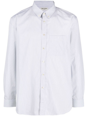 

Striped long-sleeve cotton shirt, Saint Laurent Striped long-sleeve cotton shirt