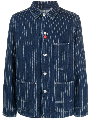 

Logo-patch striped jacket, Kenzo Logo-patch striped jacket