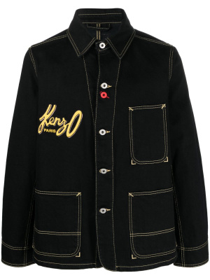 

Logo-appliqué shirt jacket, Kenzo Logo-appliqué shirt jacket