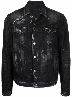 

Distressed-effect denim jacket, Dsquared2 Distressed-effect denim jacket