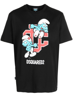 

Logo-print organic-cotton T-shirt, Dsquared2 Logo-print organic-cotton T-shirt