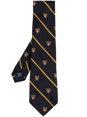 

Embroidered striped tie, Polo Ralph Lauren Embroidered striped tie