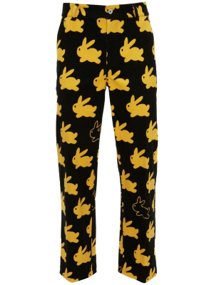 

Bunny-print straight-leg trousers, JW Anderson Bunny-print straight-leg trousers