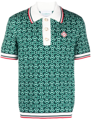 

Jacquard-logo polo shirt, Casablanca Jacquard-logo polo shirt