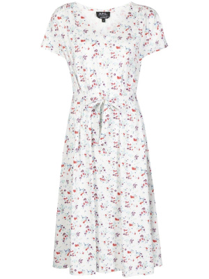 

Georgia floral-print midi dress, A.P.C. Georgia floral-print midi dress