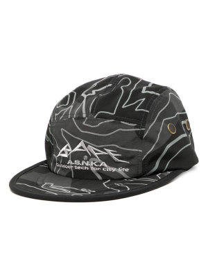 

Logo-embroidered flat-peak cap, A BATHING APE® Logo-embroidered flat-peak cap