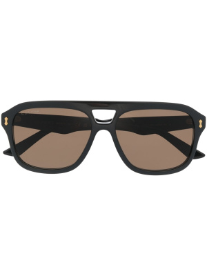 

Logo pilot-frame sunglasses, Gucci Eyewear Logo pilot-frame sunglasses