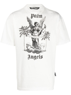 

Slogan-print cotton T-shirt, Palm Angels Slogan-print cotton T-shirt