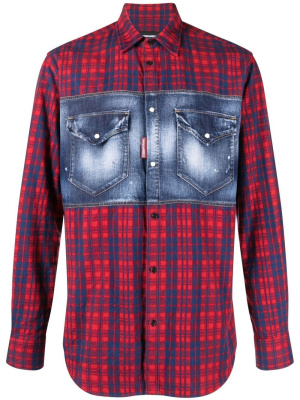 

Dan check-pattern long-sleeve shirt, Dsquared2 Dan check-pattern long-sleeve shirt