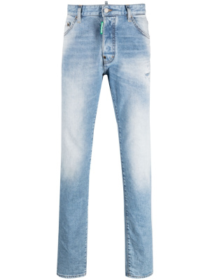 

Logo-patch straight-leg cotton trousers, Dsquared2 Logo-patch straight-leg cotton trousers