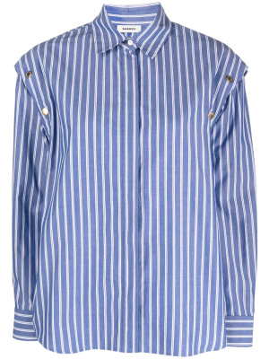 

Striped cotton-poplin shirt, SANDRO Striped cotton-poplin shirt