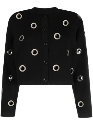 

Eyelet-embellished cardigan, SANDRO Eyelet-embellished cardigan
