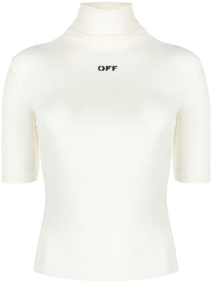 

Logo-print mock-neck top, Off-White Logo-print mock-neck top
