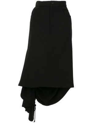 

Ruched asymmetric skirt, Yohji Yamamoto Ruched asymmetric skirt