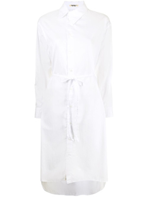 

Asymmetric-collar shirt dress, Yohji Yamamoto Asymmetric-collar shirt dress