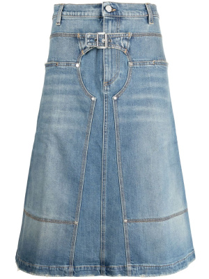 

Panelled denim midi skirt, Stella McCartney Panelled denim midi skirt
