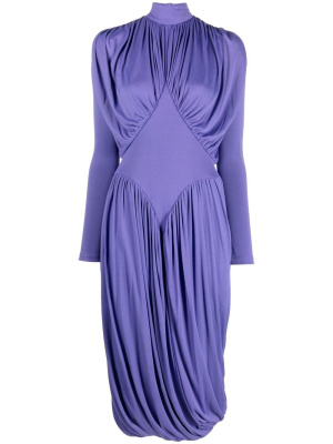 

Sweetheart draped midi dress, Stella McCartney Sweetheart draped midi dress