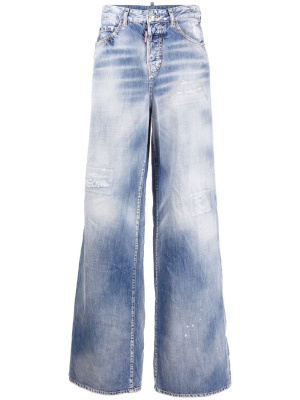 

Bleached wide-leg jeans, Dsquared2 Bleached wide-leg jeans