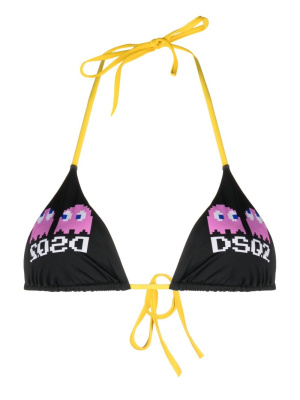 

X Pac-Man triangle bikini top, Dsquared2 X Pac-Man triangle bikini top