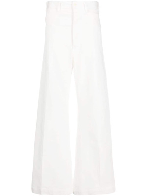 

High-waisted stretch-cotton palazzo pants, Polo Ralph Lauren High-waisted stretch-cotton palazzo pants