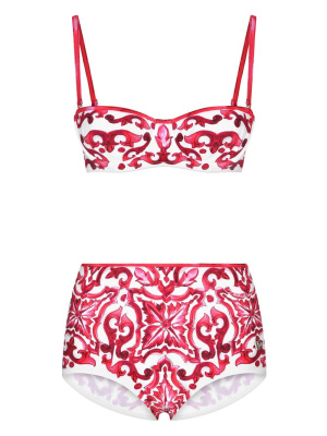 

Maiolica-print bikini set, Dolce & Gabbana Maiolica-print bikini set