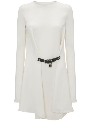 

Padlock-detail belted wrap dress, JW Anderson Padlock-detail belted wrap dress