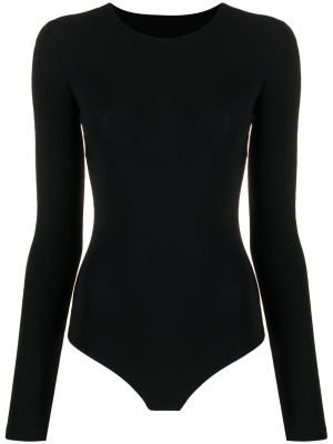 

Numbers-logo long-sleeve bodysuit, MM6 Maison Margiela Numbers-logo long-sleeve bodysuit