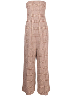 

Checked strapless jumpsuit, TWINSET Checked strapless jumpsuit