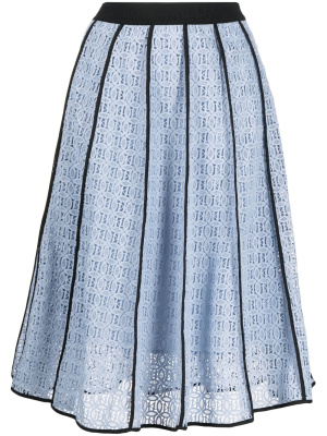 

Contrasting trim embroidered midi skirt, Karl Lagerfeld Contrasting trim embroidered midi skirt