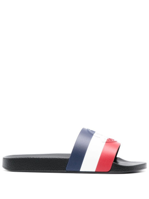 

Basile logo-embossed slides, Moncler Basile logo-embossed slides