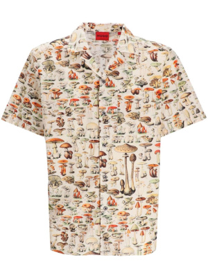 

Mushroom-print cotton shirt, HUGO Mushroom-print cotton shirt