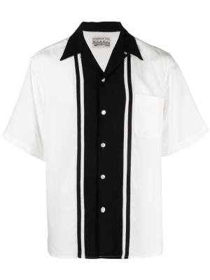 

Two-tone stripe-print shirt, WACKO MARIA Two-tone stripe-print shirt