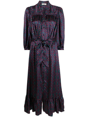 

Scarf-print midi dress, SANDRO Scarf-print midi dress