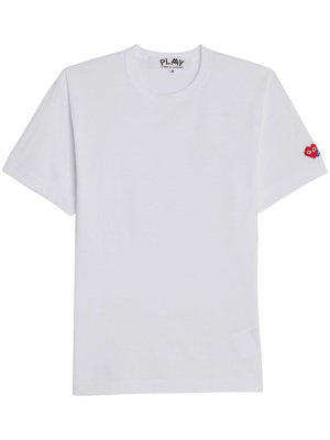 

X Invader logo-embroidered cotton T-shirt, Comme Des Garçons Play X Invader logo-embroidered cotton T-shirt