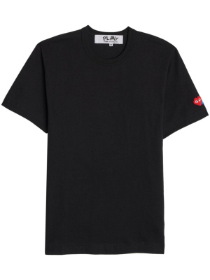 

X Invader logo-patch cotton T-shirt, Comme Des Garçons Play X Invader logo-patch cotton T-shirt
