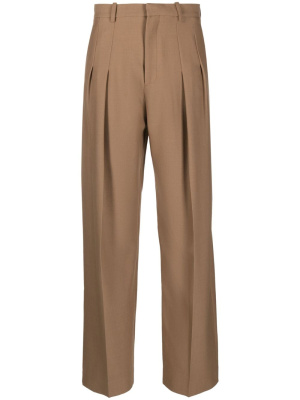 

Pleated high-waist straight-leg trousers, Victoria Beckham Pleated high-waist straight-leg trousers