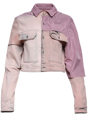 

Patchwork denim cropped jacket, Rick Owens Patchwork denim cropped jacket