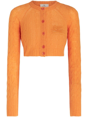 

Cable-knit cropped cardigan, ETRO Cable-knit cropped cardigan