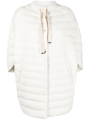 

Quilted cashmere and silk-blend cape, Herno Quilted cashmere and silk-blend cape